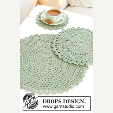 Kit DROPS Set de masă croșetat – Festive Circles