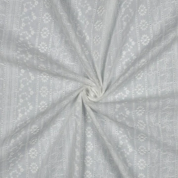 Material Bumbac Brodat Alb - Img 2