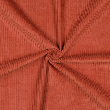 Material Catifea Reiată Corduroy Prespălat 4.5W, 100% bumbac - Terracotta - Img 3