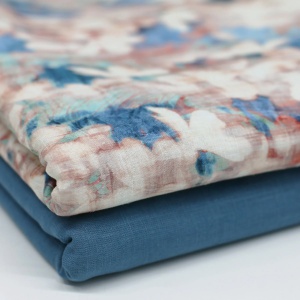 Material In 100% Imprimat - Vintage Floral Jeans