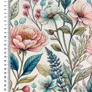 Material In și Vâscoză Imprimat - Botanic - Img 2
