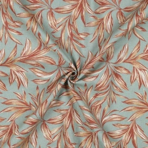 Material In și Vâscoză Imprimat Flori- Blue