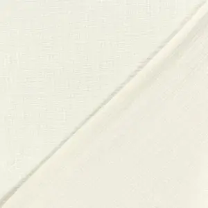 Material Muselină Slub, 100% bumbac - Off White - Img 4