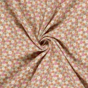 Muselină Imprimată Floricele - Pink - Img 3