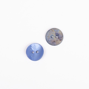 Nasture din sidef rotund 15mm - Albastru - Img 2