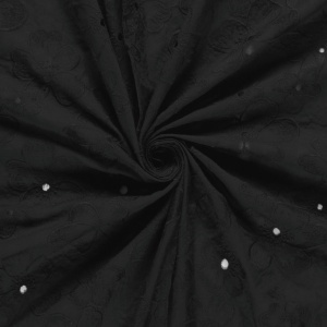 Poplin Brodat Floral - Black - Img 3