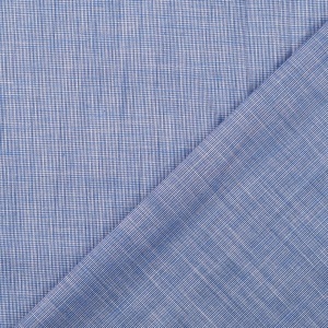 Poplin Imprimat Pied De Poule - Blue