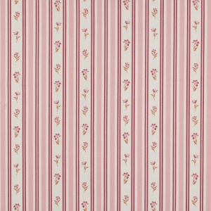 Poplin Premium Imprimat Dungi Si Flori - Pink