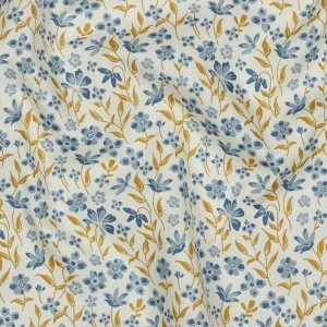 Poplin Premium Imprimat floricele - Blue