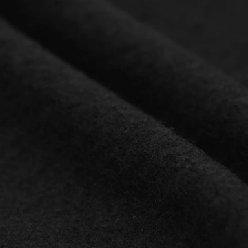 Stofă Loden din Lână 100% (Lână Fiartă) - Black