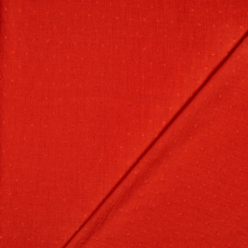 Voal de bumbac brodat cu buline - Plumetis Red - Img 4
