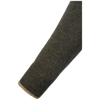 Jack Pyke Ashcombe Pulover 100% lână de miel cu decolteu V, culoare oliv - Img 5