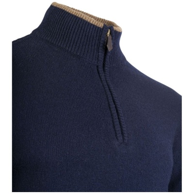 Jack Pyke Ashcombe Pulover 100% lână de miel cu fermoar, culoare bleumarin - Img 5