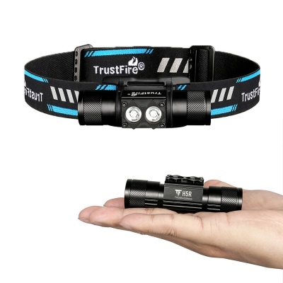 LANTERNĂ FRONTALĂ CU LED H5R TRUSTFIRE, 600 LM REÎNCĂRCABILĂ, BANDĂ ELASTICĂ AJUSTABILĂ - Img 1