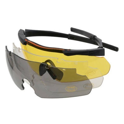 Ochelari de protectie pentru tir Opsmen Hardcore cu lentile interschimbabile (1 cadru, 3 lentile) - Img 1