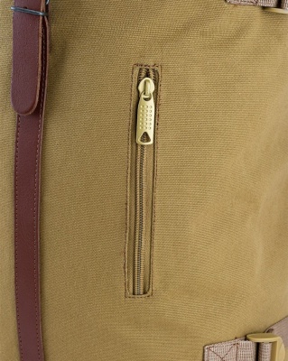 RUCSAC EXTENSIBIL CANVAS DIN BUMBAC CU DENSITATE MARE JACK PYKE, CU CLAPETĂ PLIABILĂ, MARO DESCHIS - Img 5