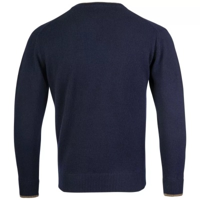 Jack Pyke Ashcombe Pulover 100% lână de miel cu decolteu V, culoare bleumarin - Img 8