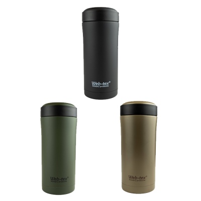 Termos Web-Tex Ammo Pouch Flask 330 ml, verde– oțel inoxidabil, compatibil PLCE - Img 3