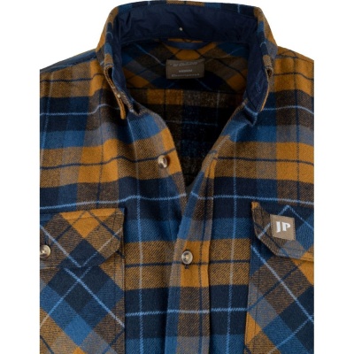 Cămașă Flanel Groasă Jack Pyke Bleasdale – Bleumarin/Ruginiu - Img 4