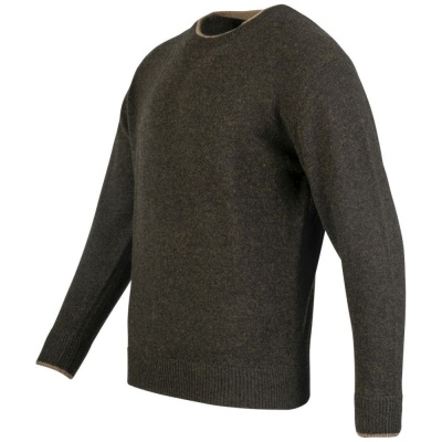 Jack Pyke Ashcombe Pulover 100% lână de miel cu guler O, culoare oliv - Img 3