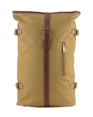 RUCSAC EXTENSIBIL CANVAS DIN BUMBAC CU DENSITATE MARE JACK PYKE, CU CLAPETĂ PLIABILĂ, MARO DESCHIS