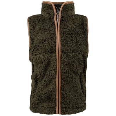 Vestă Jack Pyke Junior Sherpa Fleece, culoare oliv închis