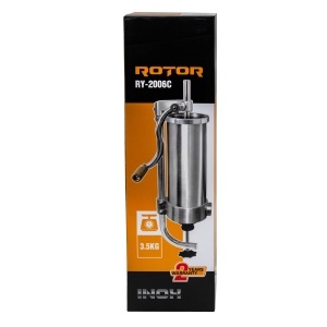 Aparat manual de facut carnati ROTOR RY-2006C, vertical, 3,5 kg, inox alimentar, 4 palnii, fixare pe masa cu clema - Img 4
