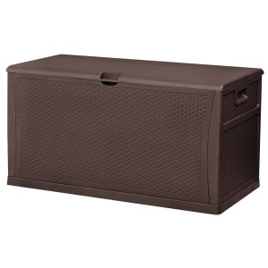 Cutie de depozitare TOUGH MASTER TM-SBR46H, 460L, stil ratan, culoare cafea, cu balamale - Img 5