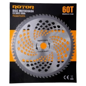 Disc motocoasă 60T cu Vidia 255x25,4x1,3 mm ROTOR - Img 2
