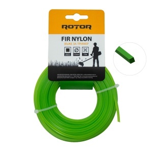 Fir nylon profil pătrat 3,5 mm x 15 m pentru motocoasă ROTOR