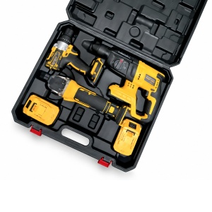 JFTS003-DC set 3 scule cu acumulator (polizor unghiular, rotopercutor, autofiletanta) 21V
