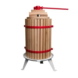 Presa manuala pentru fructe ROTOR FP-40, 40 L, cuva Ø34,8 cm, lemn masiv de stejar, fonta si otel