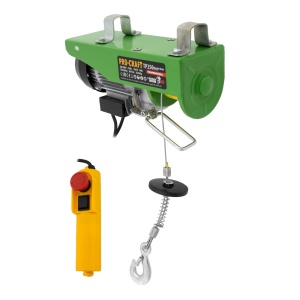 Troliu electric palan PROCRAFT TP250, 510 W, capacitate ridicare 250 kg, inaltime 20 m - Img 1