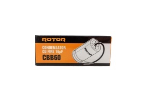 CBB60 Condensator cu fire 16µF 40x72 mm 450V ROTOR - Img 3