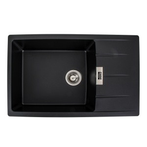 Chiuveta de bucatarie Elefant Premium Roma Negru metalic, 775x500 mm - Img 1
