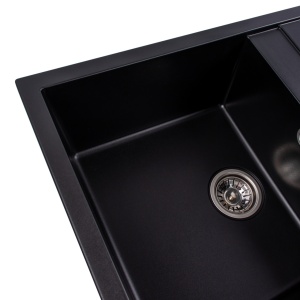 Chiuveta de bucatarie Elefant Premium Selena Negru 785x495mm - Img 4