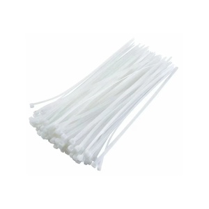 Colier plastic alb 3×200 mm, set 100 bucăți – FLOW
