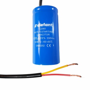 Condensator cu fire CD60 600µF 50x100mm 330V, Elefant