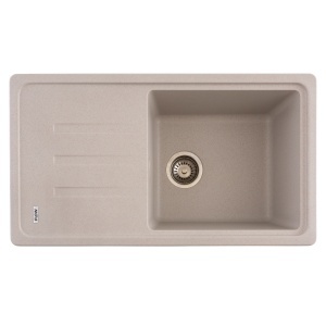 FCB-7843SLA/1T, Chiuveta de bucatarie din granit cu o cuva si scurgator, seria SLIM LONG, Avena, 780x435x200 mm, FLOW