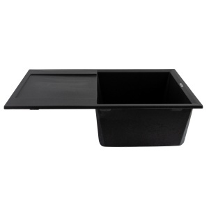 FCB-7849HG/1T, Chiuveta de bucatarie din granit cu o cuva si scurgator, seria HORIZON, Graphite, 780x495x230 mm, FLOW - Img 2