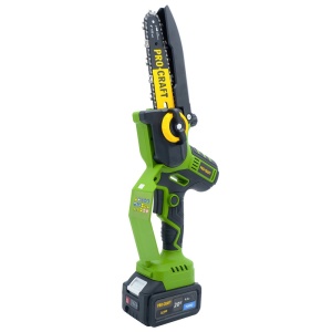 Fierastrau electric cu lant pe acumulator PROCRAFT PKA32Li, 20 V / 4 Ah, Brushless, lame 6" si 8", acumulator si incarcator incluse - Img 1