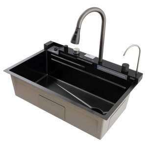 MH7546-SET-06 Chiuveta multifunctionala din inox nano black, honeycomb, seria Decor MIXXUS - Img 4