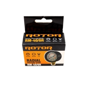 RM-40/6R, Manometru radial, apa 0-6 bar, 40 mm, conexiune 1/4", ROTOR - Img 4