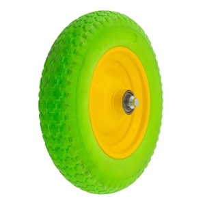Roata poliuretanica pentru roaba ROTOR RRPL3.5-8R/C, 3.50-8, cu rulment si ax inclus