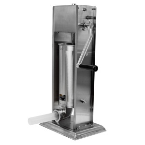 Aparat mecanic de facut carnati ROTOR RML-S5, vertical, 5 L, inox alimentar, cuva basculanta, 6 palnii, actionare prin manivela - Img 2