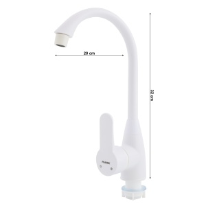 Baterie bucatarie din plastic PLAMIX Mario-011 White - Img 2