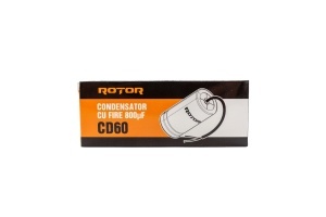 CD60 Condensator cu fire 800µF 50x100 mm 330V ROTOR - Img 3
