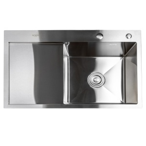 Chiuveta Bucatarie Inox alimentar SUS304 BÖHM BH7849RS Satin 780x490x220 mm - Img 5