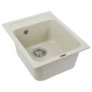 Chiuveta de bucătărie Elefant Premium Korrado , Nisip 497x398 mm - Img 4