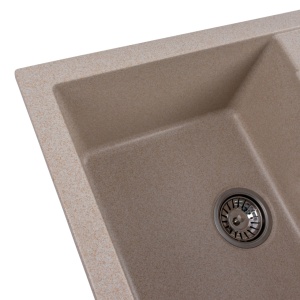 Chiuveta de bucătărie Elefant Premium Troya 7850 , Safari bej 776x496 mm - Img 7